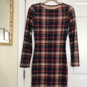 Plaid Midi Dress